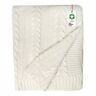 726798984840 Home Collections Organic Cotton Cable Knit Decorative Throw