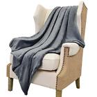 730440426763 Catalonia Sherpa Throws Grey Blanket Luxury Reversible Match