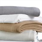 733003714161 Hotel Collection Chevron Champagne Blanket Cotton New