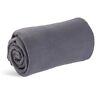 750576000132 Worlds Best Microfleece Travel Blanket Charcoal Lightweight Compact