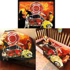 769626111933 Unbranded Firefighter Fire Rescue Firemen Dog Truck Throw