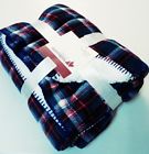 774233434986 Great Northern Soft Fleece Lined Plaid Blanket New