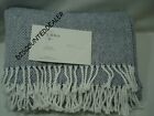 780870692115 Sferra Terzo Brushed Cotton Throw Basket Weave Navy