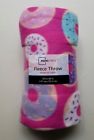 784857802566 Mainstays Donuts Doughnuts Print On Pink Fleece Throw