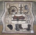 789275467663 Unbranded New Western Theme Afghan Gift Tapestry Throw