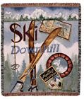 789275468929 Unbranded New Ski Downhill Afghan Gift Throw Blanket