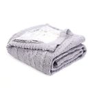 791551716266 Berkshire Blanket Sweater Knit Reversible Faux Fur Tipped