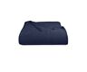 791551789666 Berkshire Blanket Luxe Reversible Plush Navy Blue Bedding