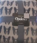 791551945390 Berkshire Blanket Full Queen Plush French Bulldogs Blue