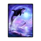7984769294166 Qihua Whale Fleece Blanket Bed Blankets Super Soft