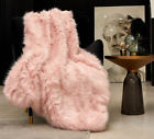 799577775588 Horimote Home Gorgious Faux Fur Throw Blanket Pink