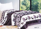 814731029083 Jml Maroon Deer Design Soft Flannel Microfiber Throw