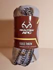 819676019090 Realtree Brand New Light Blue Camo Fleece Throw