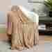 83963 Plazatex Tan King Blanket Microplush Solid Color Throw Warm Bed Room Soft Polyester New 769823483963