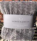 841278184142 Northpoint New Monte Jardin Velvet Jacquard Gray Throw