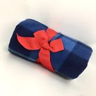 847975028741 Cannon New Blue Plaid Fleece Throw Soft