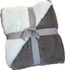 860238002227 Wolf Creek Blanket Sherpa Fleece Throw Super Soft