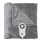861010 Serta Heated Electric Chevron Embossed Throw With Setting 038533861010