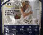 864332 Serta Electric Heated Blanket Throw Silky Plush Teen Timer Size