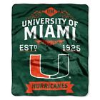 8791821919 Northwest Miami Hurricanes Blanket Raschel Label Design