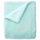 882709336105 Unbranded Rolled Fleece Throw Mint Blue