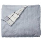 882709396369 Unbranded Throw Channelled Plaid Backing Mist