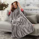 883594061639 Brookstone Nap Hooded Footed Throw Blanket