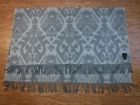 884072933042 Magaschoni Magaschon Home Cashmere Gray Fringe Pattern Throw