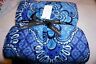 886003555538 Vera Bradley Blue Tapestry Fleece Throw Blanket Nwt