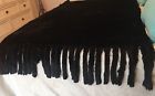 886511526853 Marlo Lorenz Faux Fur Black Thro With Fringe