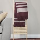 886511801332 Lavish Home Australian Wool Throw Blanket Maroon Fringe