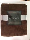 887947004724 Coral Plush New Super Soft Brown Fleece Throw