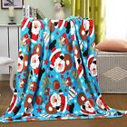 8b8c3e349ff340cea6c9e309d7f8e260 The Holiday Aisle Adcock Christmas Santa Fleece Throw 193251393318