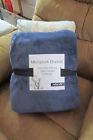 90100 90 Plush Navy Micro Queen Lounge Blanket Throw Polyester Bedding