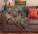 98230 Mary Maxim Cozy Colorful Throw 848787009287