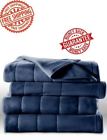 9824-030-539 Sunbeam Heated Electric Blanket Quilted Fleece Royal Dreams 0027045767637
