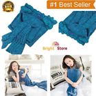 9rzv02 Berinfly Girls Crochet Mermaid Tail Sleeping Blanket Knitting 0795294814999