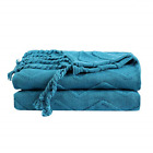 A18042800ux0445 Piccocasa Solid Cotton Knit Throw Blanket Soft Decorative Couch Throws