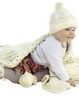 A810162-one Carraig Donn Aran Baby Blanket Irish Merino Wool Inches