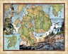 P-495-catal-gr-tex-parent Acadia National Park Maine Map Art Blanket For Bed Sofa Couch Winter Travel Gift