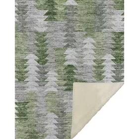Asb632 Addison Rugs 445053754761 Premium Machine Washable Green 50 Inch X 70 Sherpa Throw Blanket