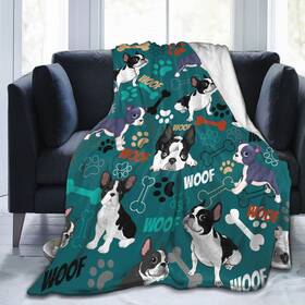 Adijok 691189887850 Boston Terrier Blanket Soft Cozy Throw Blankets For Girls Wome