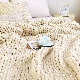Xnr01 Admitrack Best Knit Blanket Throw 100 Hand Chenille For Sofa And Home Decor Soft
