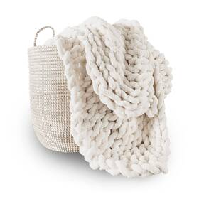 Ckbcw4050 Adyrescia Chunky Knit Blanket Throw 100% Hand With Jumbo Chenille Yarn