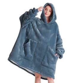 Aemicion 791537464976 Blanket Hoodie For Adults Sherpa Soft Warm Thick Oversized Wearable Sweatshir