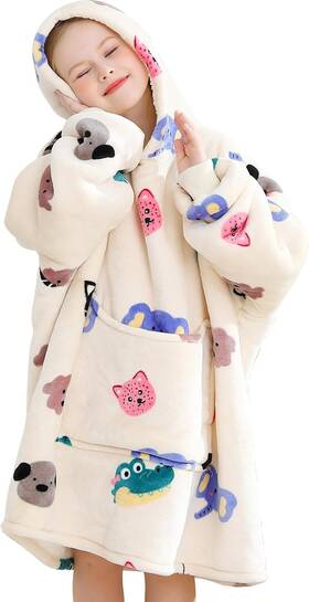Aemilas 445012584576 Wearable Blanket Hoodie - Warm Sherpa Sweatshirt As Gifts For Ad