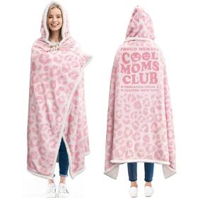 Lih0751 Afterprints Gifts For Mom Wearable Blanket With Leopard Print Mothers Day Birthday Gi