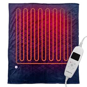 Ta-120v-th-db Aheata Heated Throw Blanket With Digital Controller Inch Winter Essential Warming