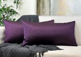 Aiking Home Collection 720843855130 12x24 Inches Faux Silk Rectangular Throw Pillow Cover Zipper Clo