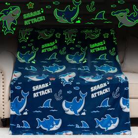 Ygt014 Aimego Shark Toys Blankets Glow In The Dark For Boys Girls Hammerhead Ocean Sharks